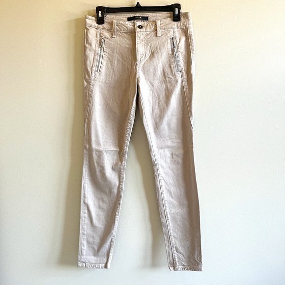 Joe’s Jeans khaki Zipper‎ Pocket Skinny Stretch Ankle Jeans Womens SIze 28 Pants - Picture 1 of 10